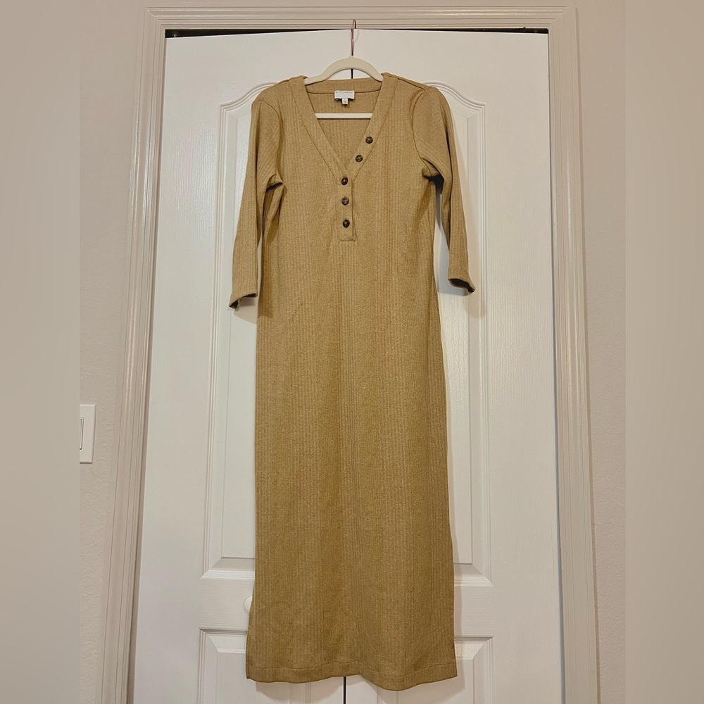 Witchery tan midi dress